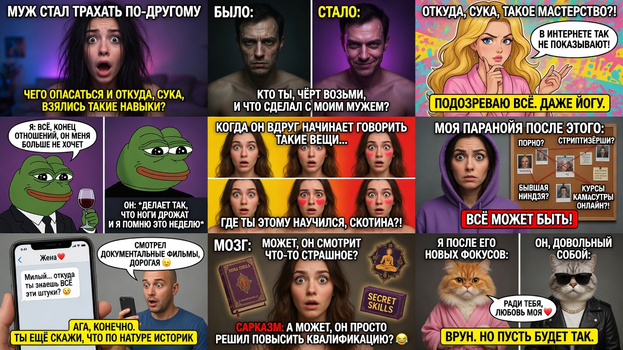 Муж стал трахать по-другому. Чего опасаться и откуда, сука, взялись такие навыки?