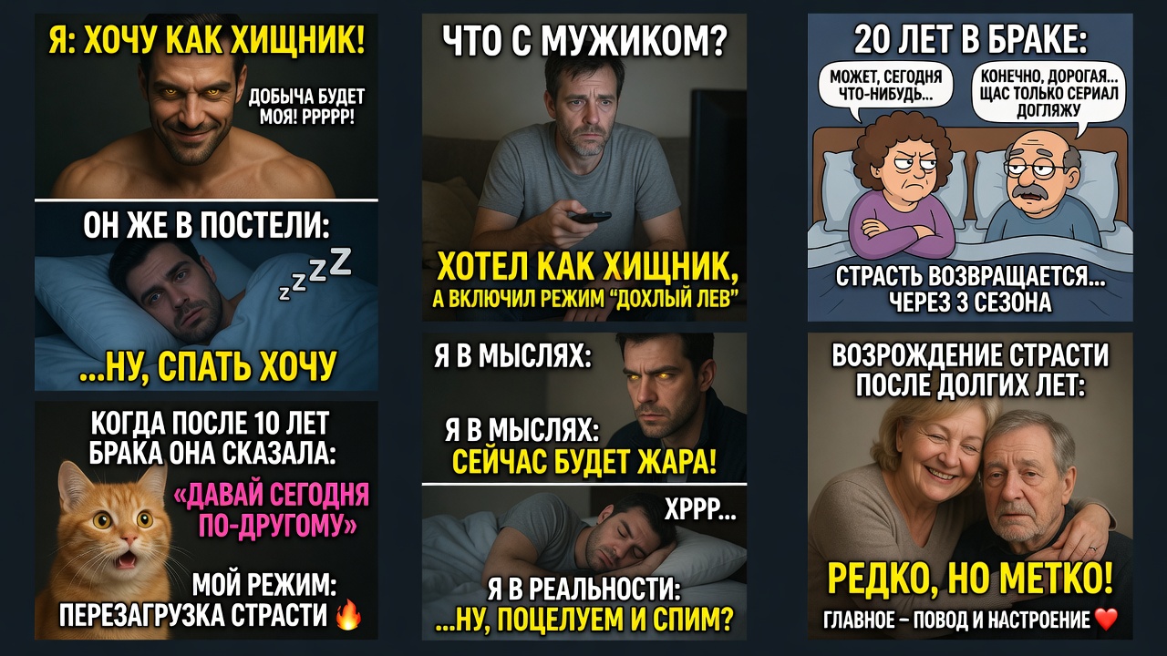 Что с мужиком? Сначала он хочет как хищник а как только в постели сразу ноль желания