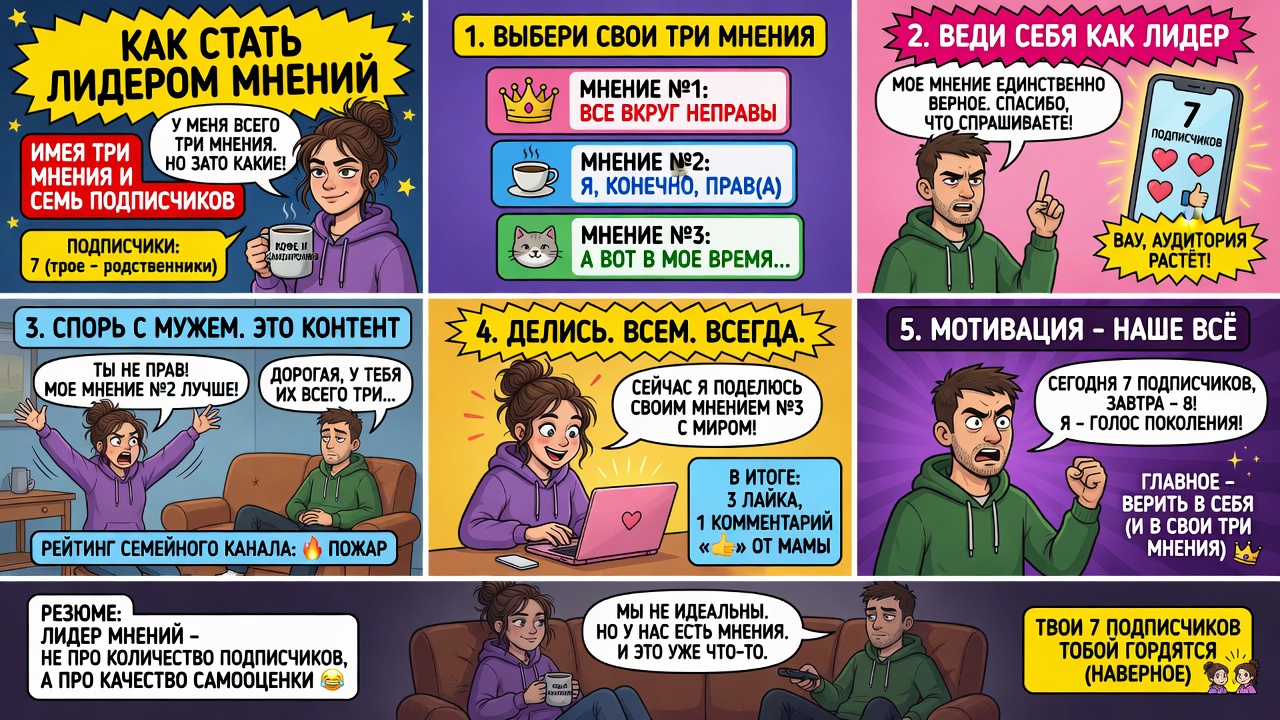 Как стать лидером мнений, имея три мнения и семь подписчиков