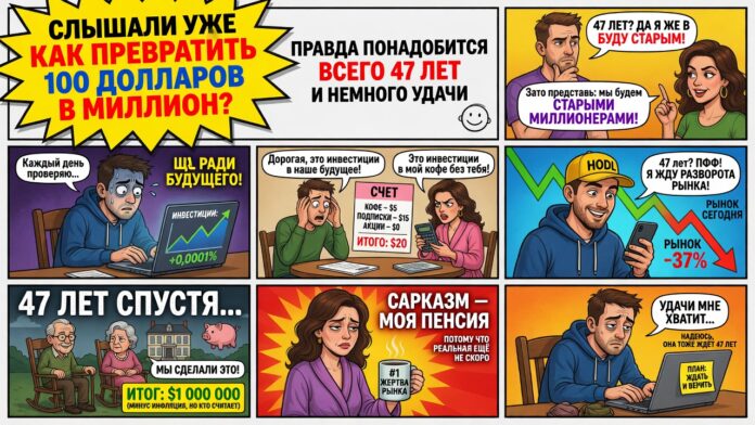 Слышали уже, как превратить 100 долларов в миллион? Правда, понадобится всего 47 лет и немного удачи