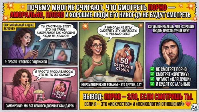 Почему многие считают, что смотреть порно — это аморально, плохо, и хорошие люди его никогда не смотрят Почему многие считают, что смотреть порно — это аморально, плохо, и хорошие люди его никогда не смотрят
