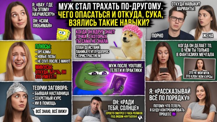 Муж стал трахать по-другому. Чего опасаться и откуда, сука, взялись такие навыки? Муж стал трахать по-другому. Чего опасаться и откуда, сука, взялись такие навыки?