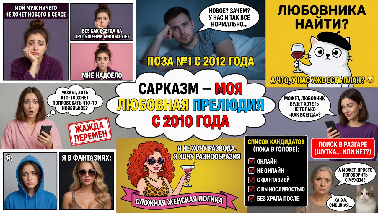 Мой муж ничего не хочет нового в сексе. Всё как всегда на протяжении многих лет. Мне надоело. Любовника найти?