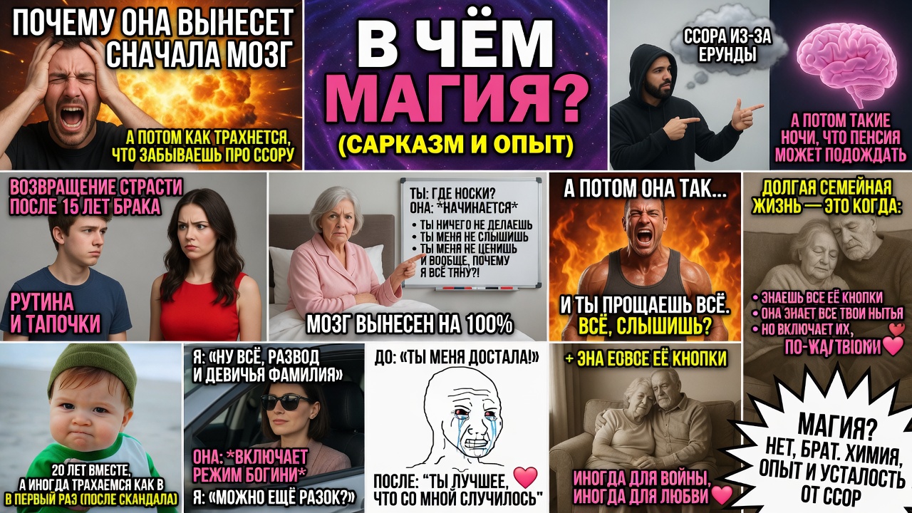 Почему она сначала вынесет тебе мозг, а потом так трахнется, что ты забываешь про всю ссору. В чём, сука, магия?
