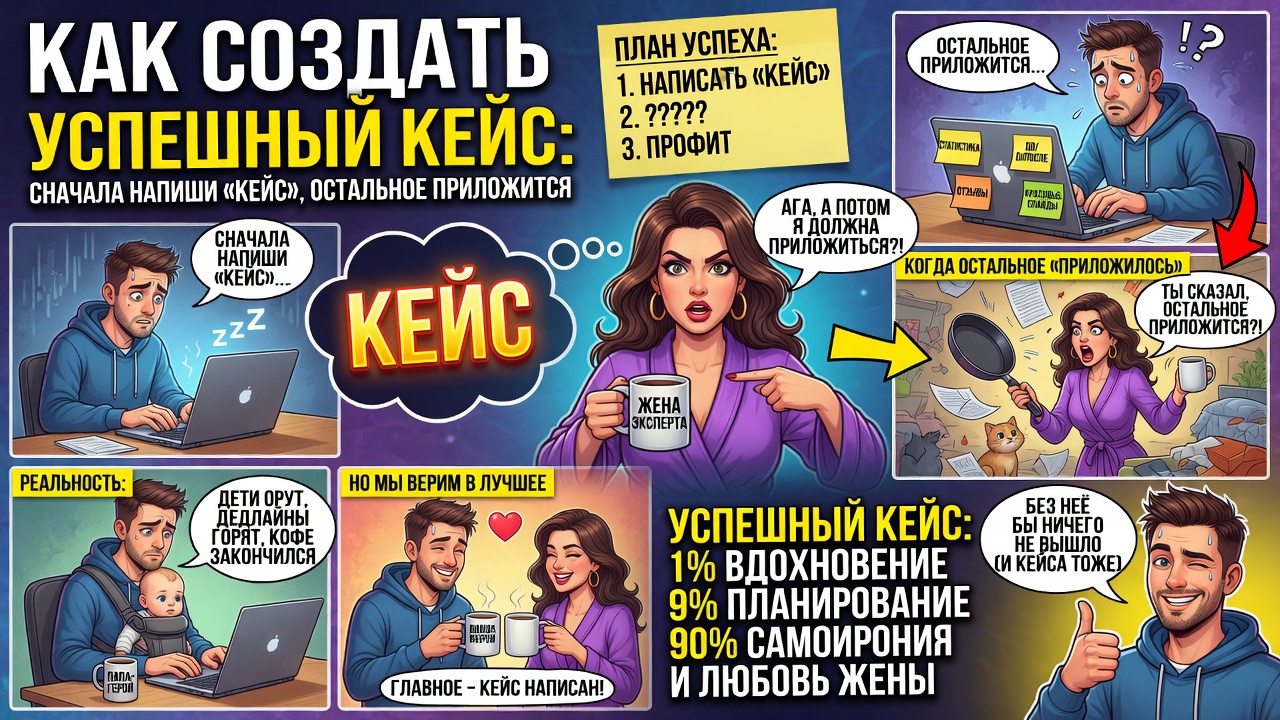 Коучи учат чистой магии: "Как создать успешный кейс: сначала напиши „КЕЙС“, остальное приложится"
