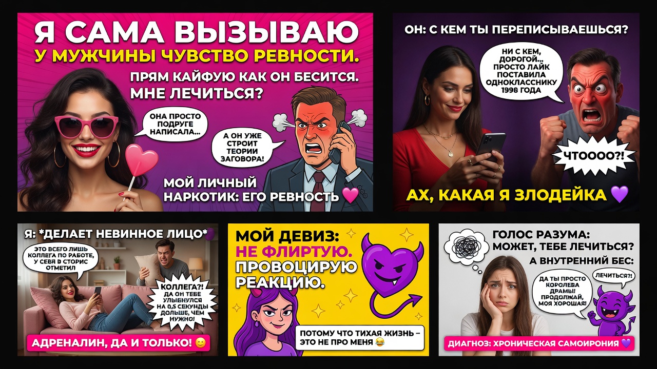 Я сама вызываю у мужчины чувство ревности. Прям кайфую как он бесится. Мне лечиться?