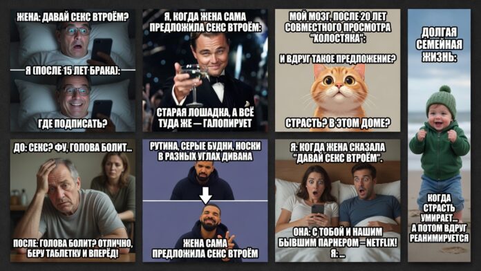 Жена САМА предложила СЕКС ВТРОЁМ Жена САМА предложила СЕКС ВТРОЁМ