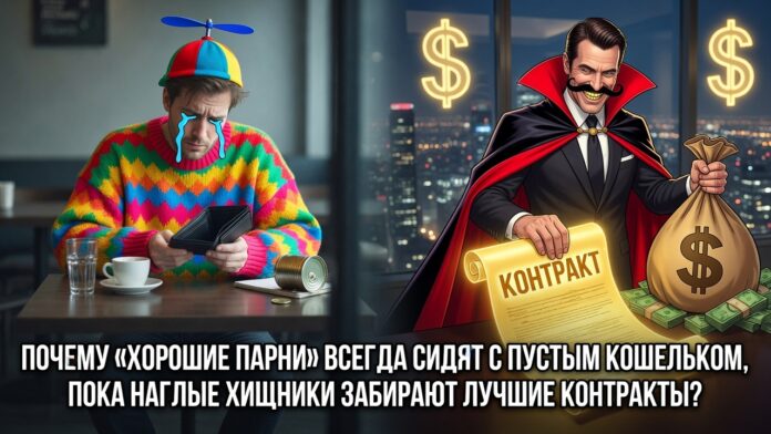 Почему «хорошие парни» всегда сидят с пустым кошельком, пока наглые хищники забирают лучшие контракты? Почему «хорошие парни» всегда сидят с пустым кошельком, пока наглые хищники забирают лучшие контракты?