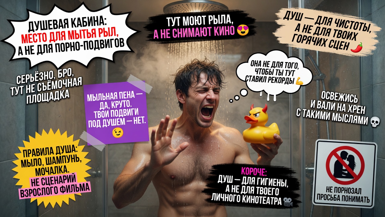 Душевая кабина: Место для мытья рыл, а не для порно-подвигов