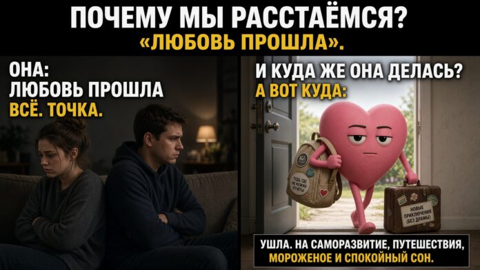 Почему мы расстаёмся? «Любовь прошла». И куда она, блядь, делась?