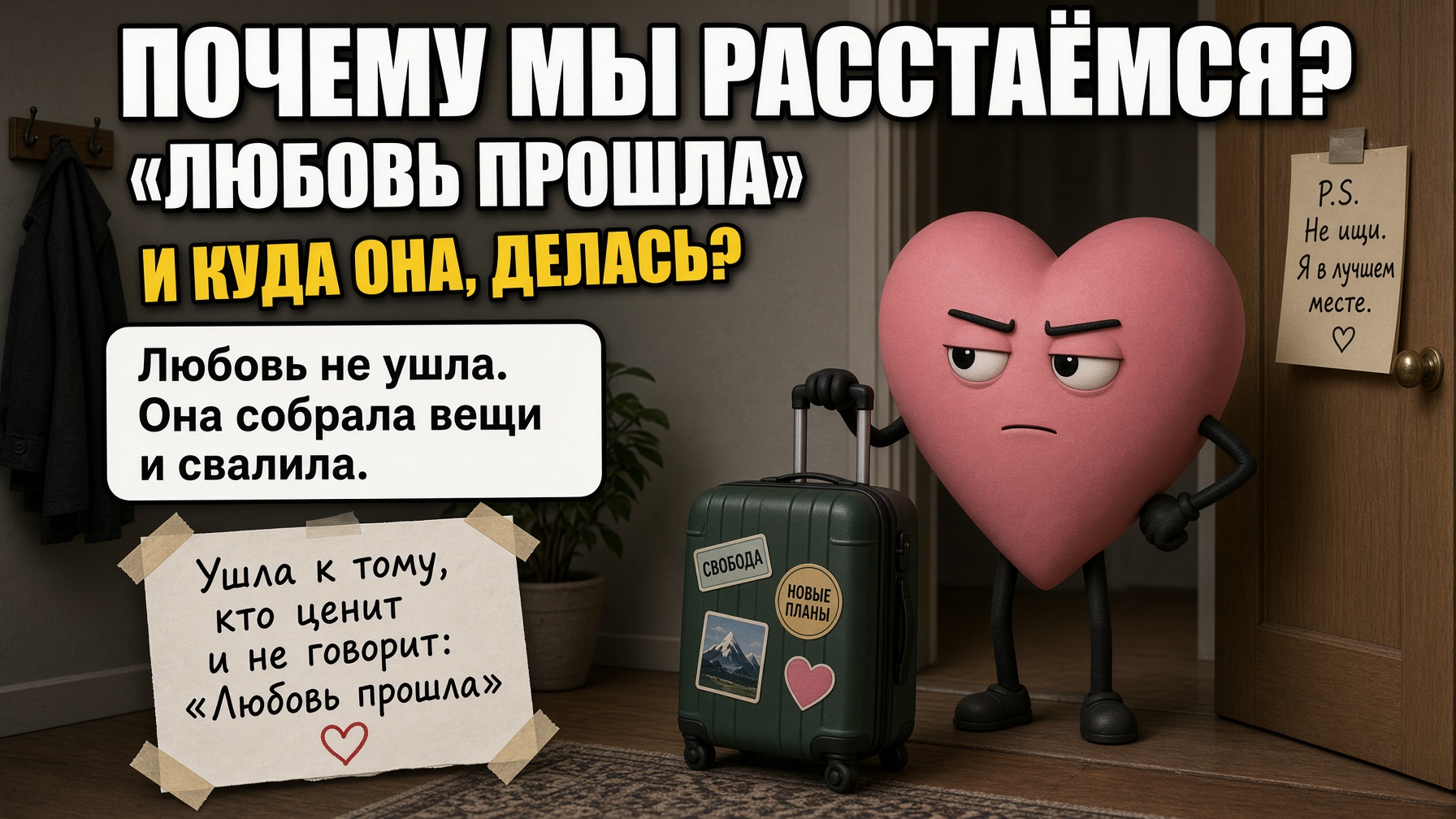 Почему мы расстаёмся? «Любовь прошла». И куда она, блядь, делась?